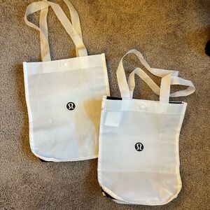 2 Small Reuseable Lululemon shopping bags